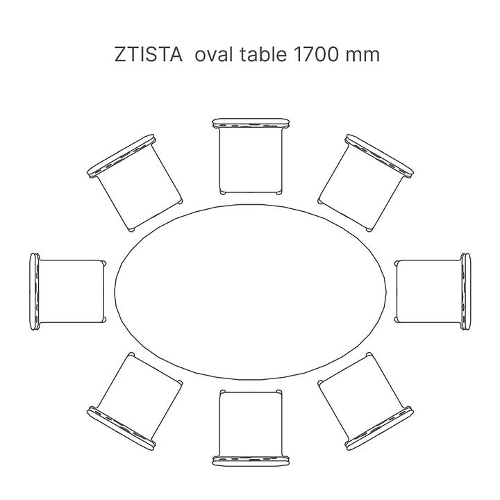 ZTISTA oval table